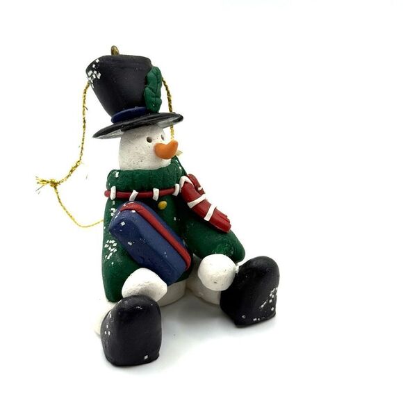 Other - Snowman With A Top hat Figurine Christmas Tree Ornament